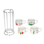 Bialetti Italia - Zestaw 4 filiżanek do cappuccino na stojaku - 2
