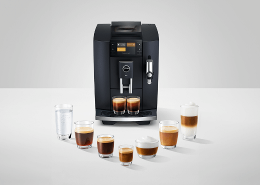 Zbliżenie na dotykowy wyświetlacz ekresu marki Jura