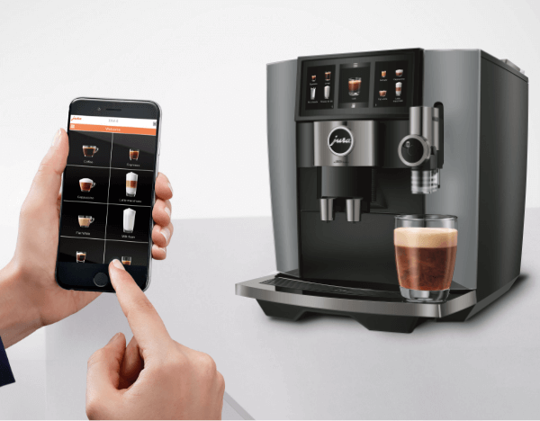 Ekspres do kawy Jura, aplikacja na smartfonie do zarządzania ekspresem